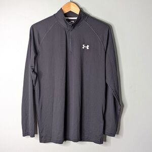 Under Armour Heatgear Black Stretch Poly Lightweight Quarter Zip Pullover M